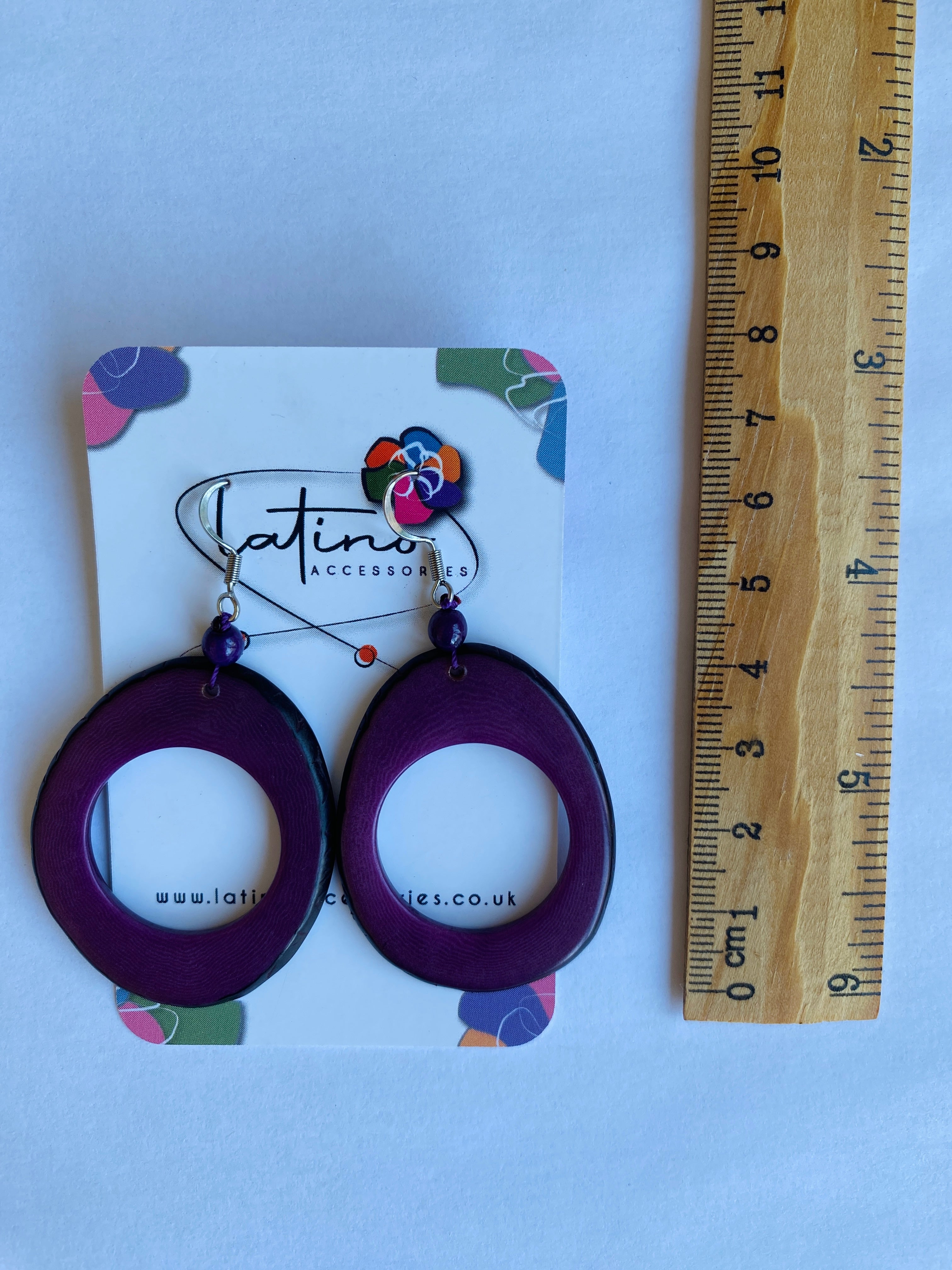 Purple Hoop Earrings