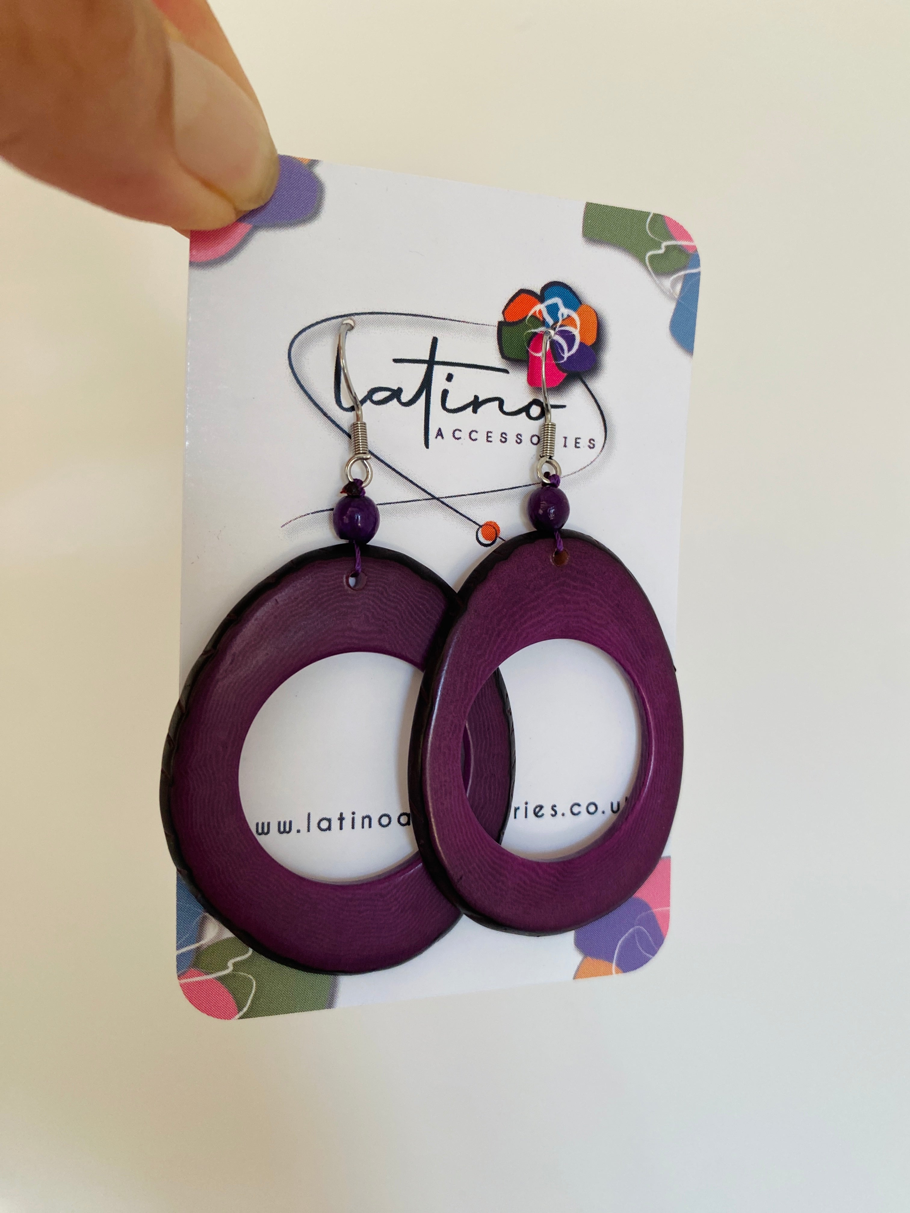 Purple Hoop Earrings