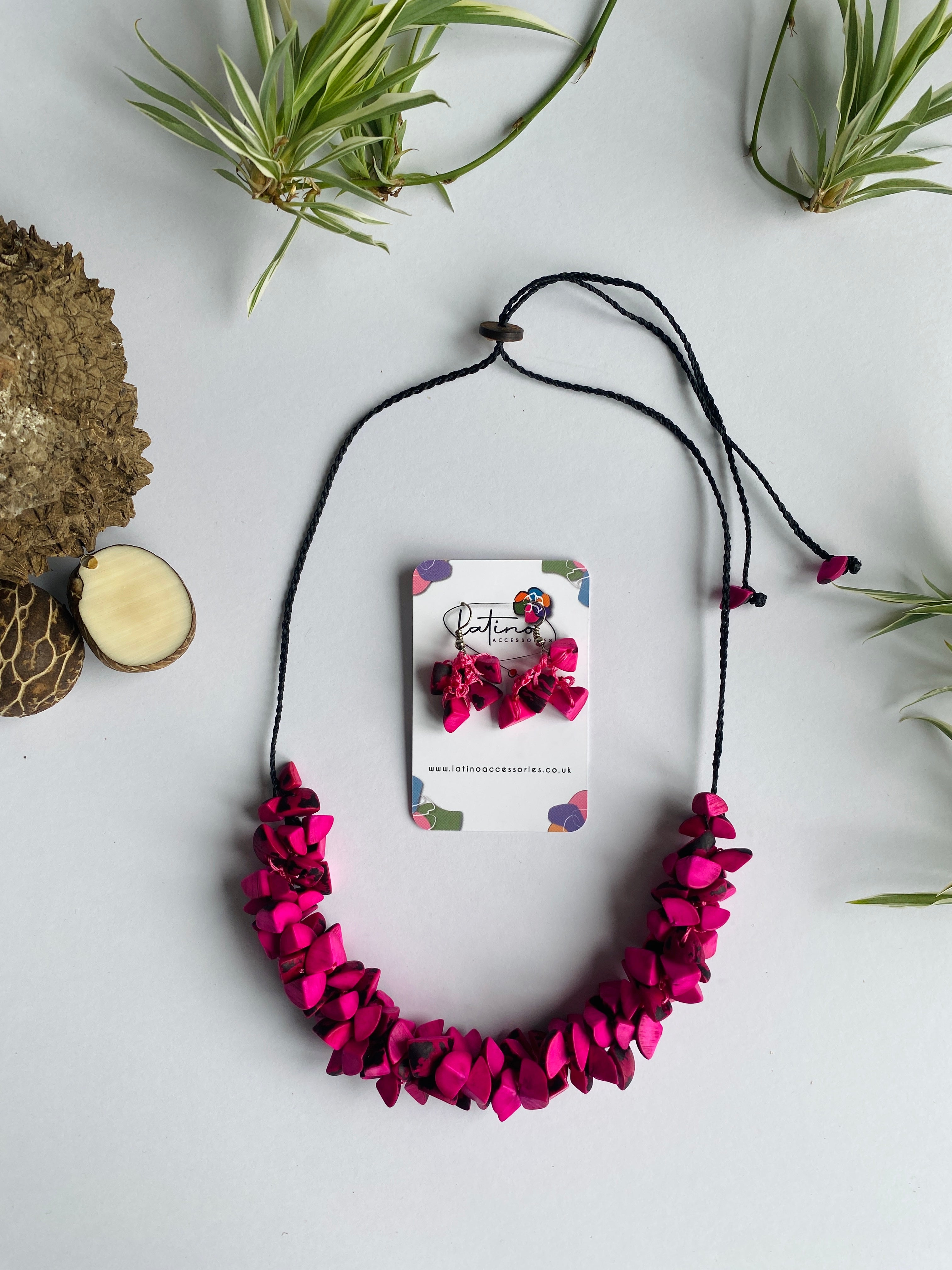 Pink Trocitos Necklace