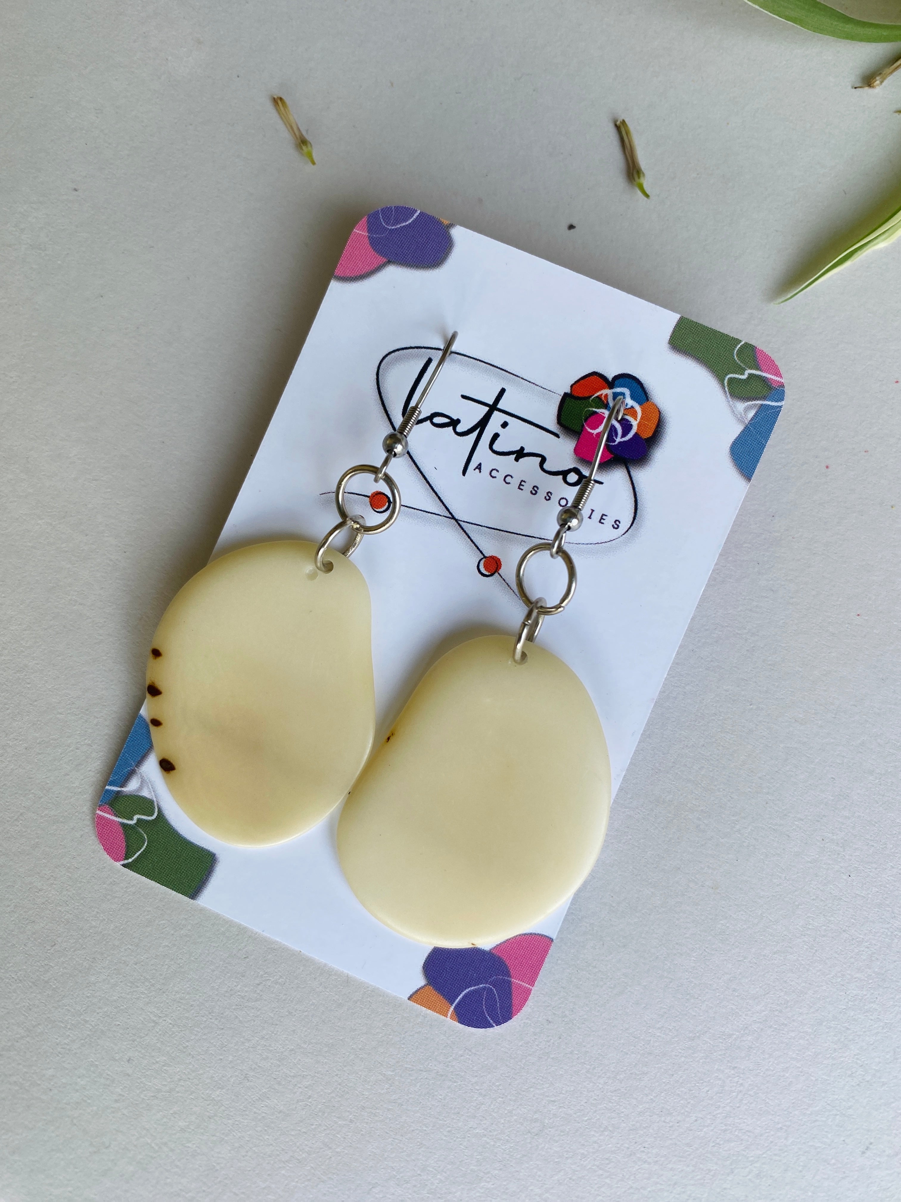 Natural Slices of Tagua Earrings