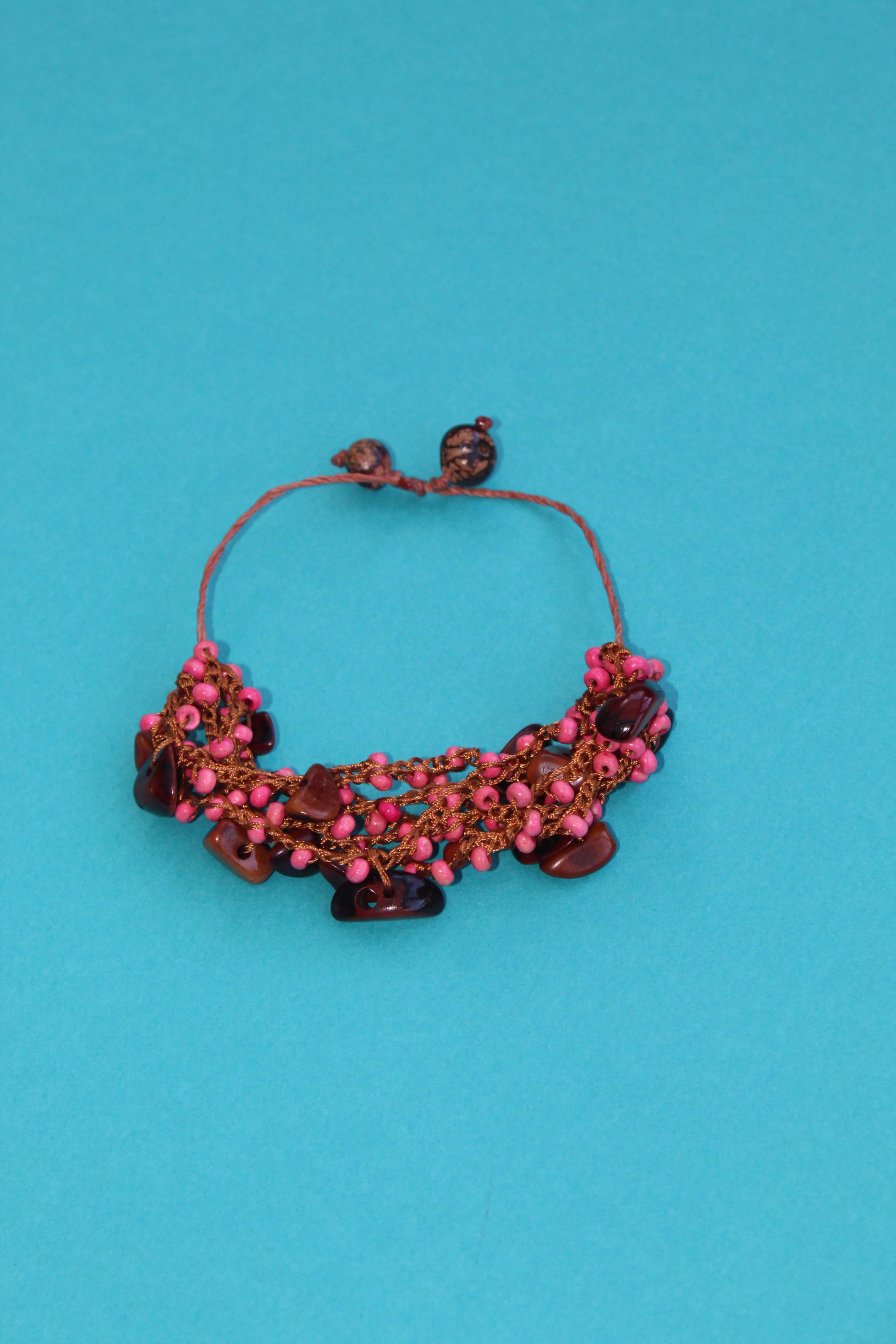 Pink Tagua Bracelet