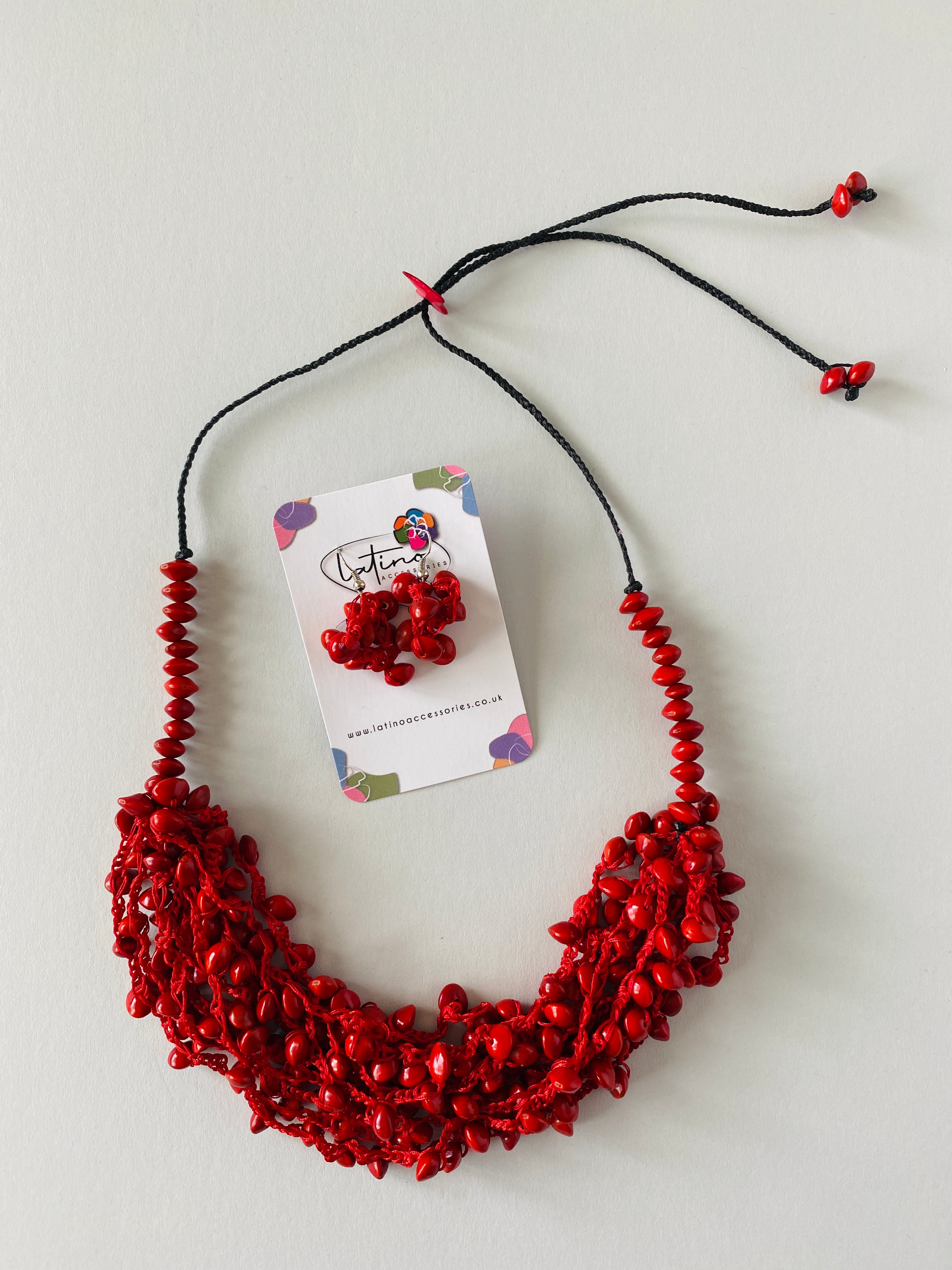 Little red beans necklace