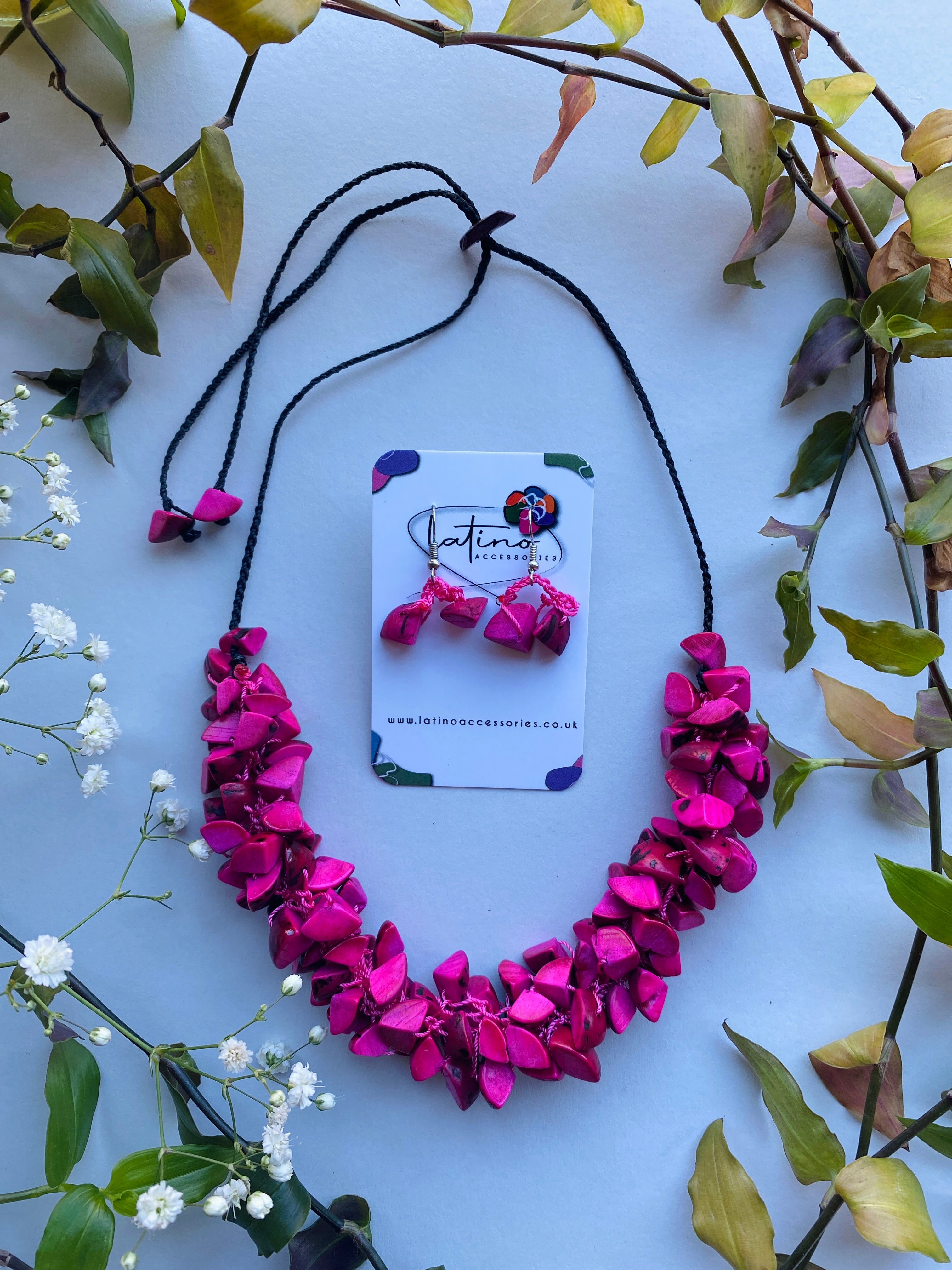 Pink Trocitos Necklace
