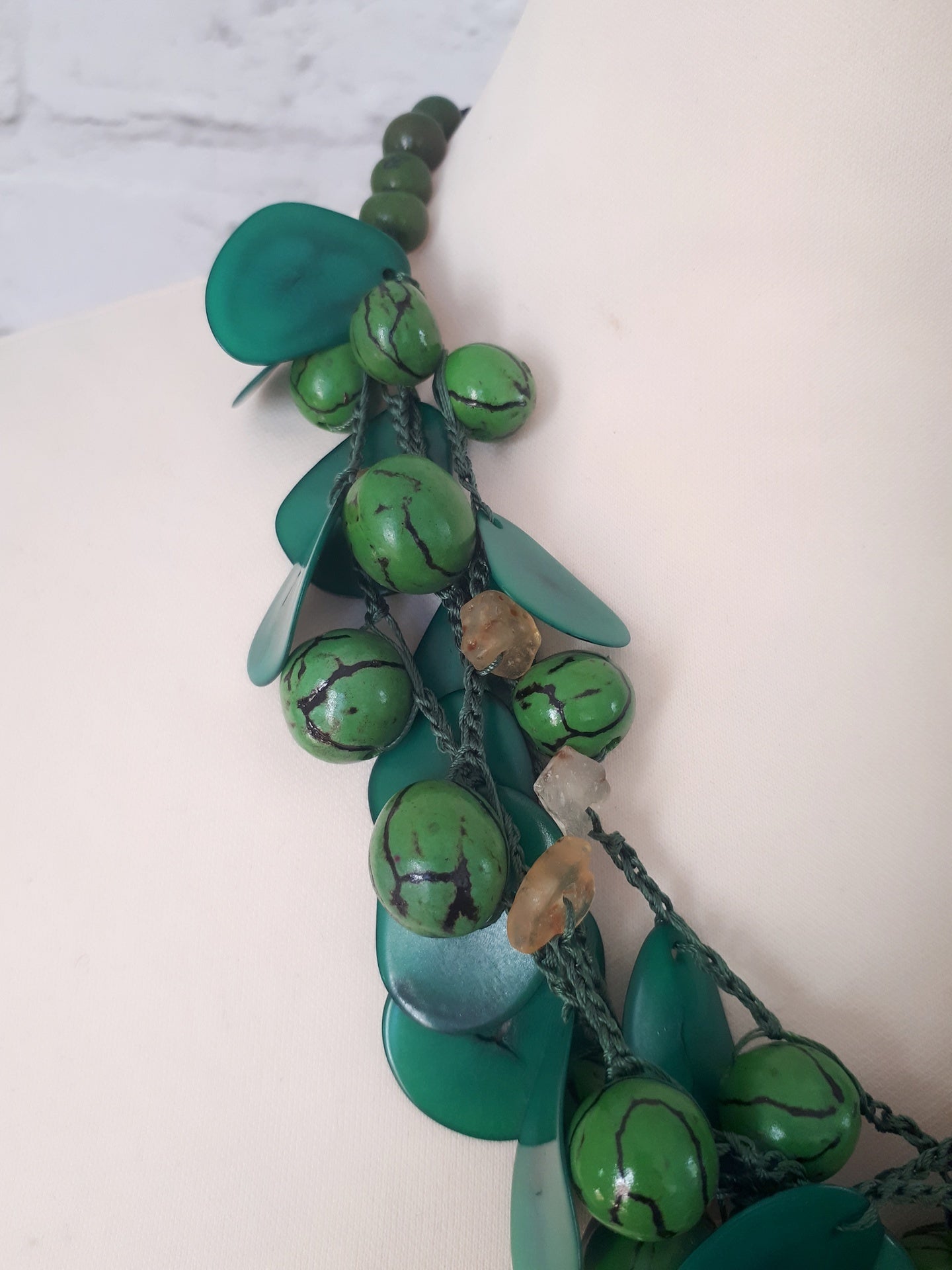 Emerald Green Tagua Necklace