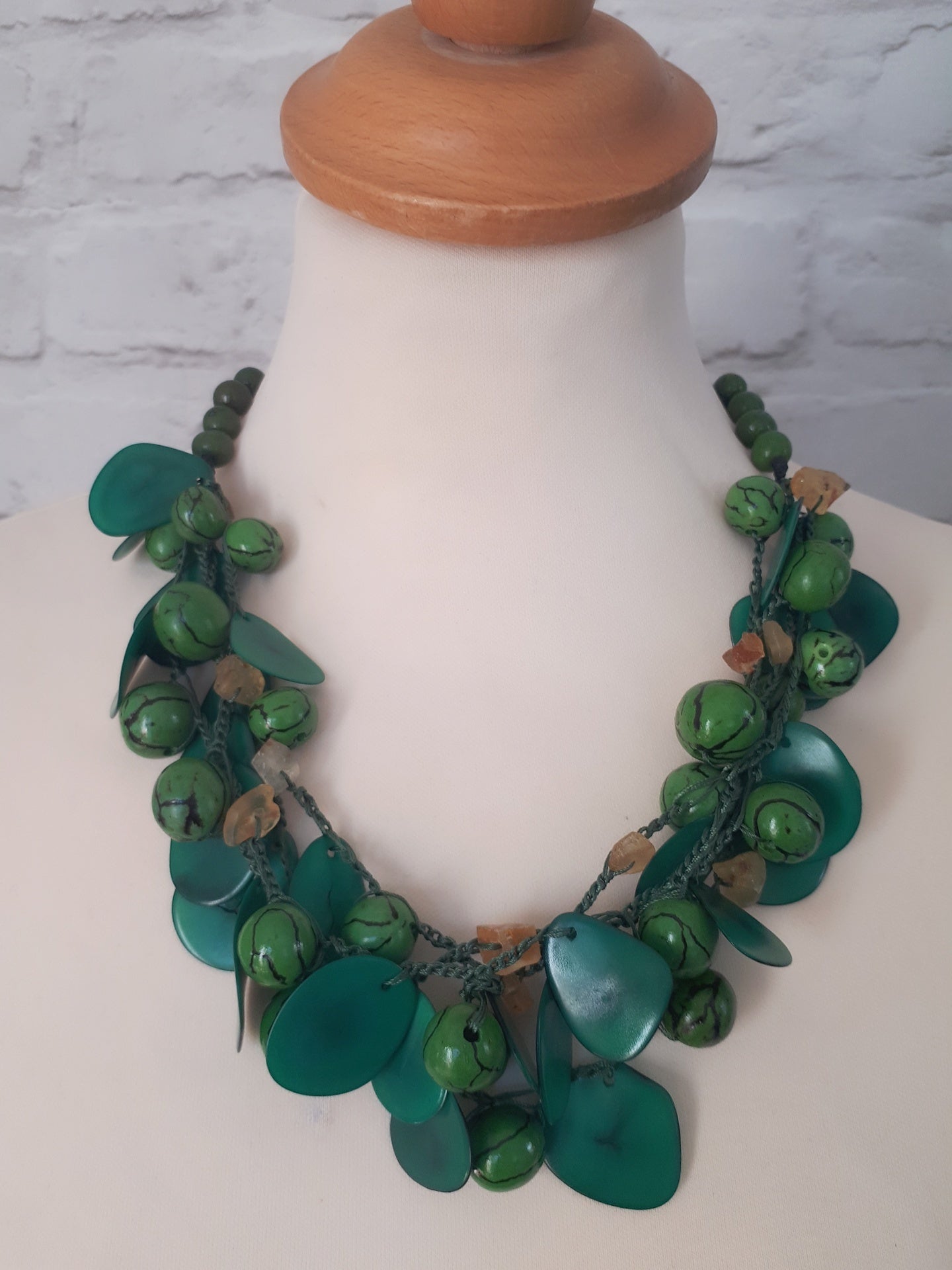 Emerald Green Tagua Necklace