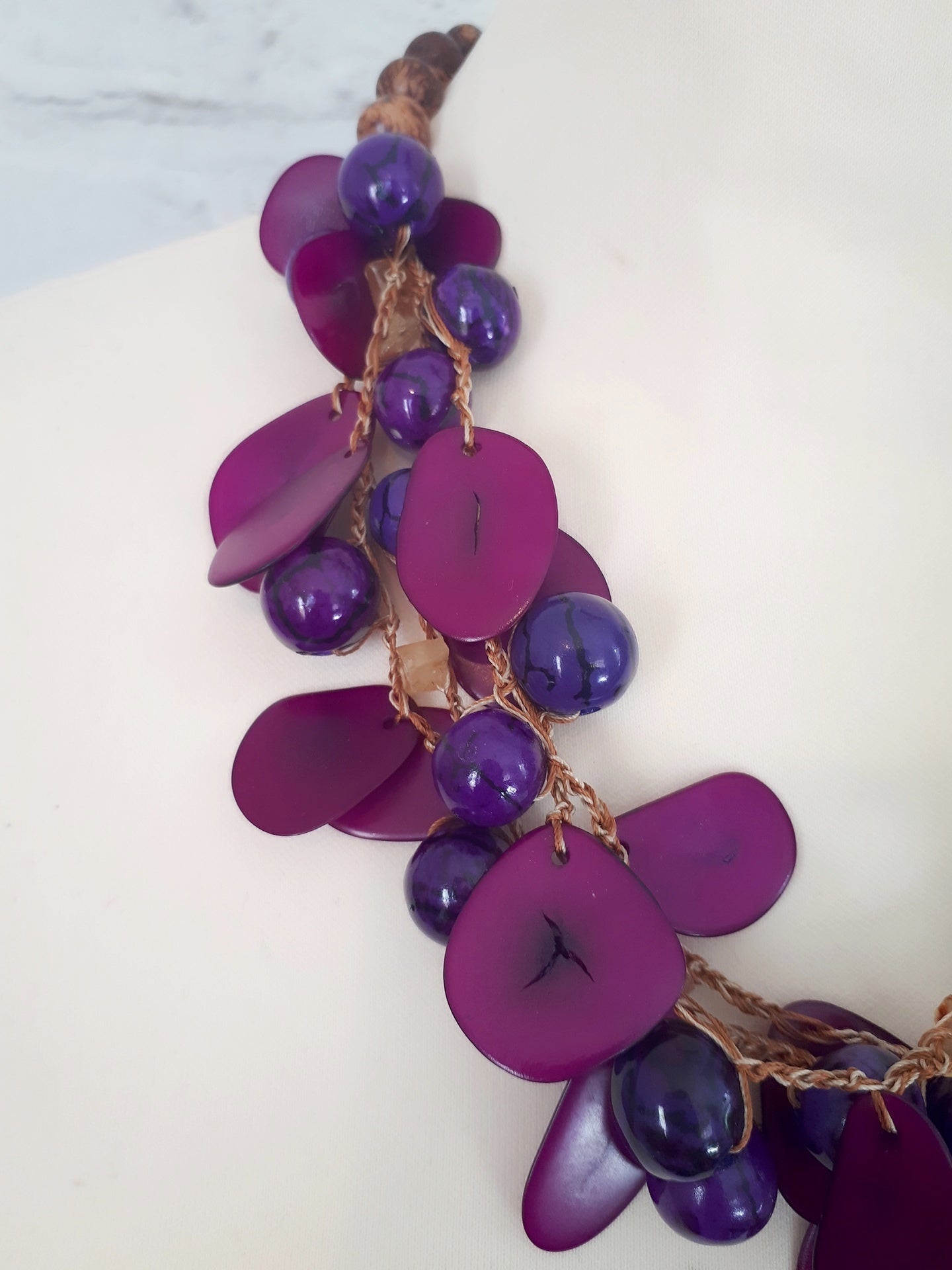 Violet Tagua Necklace