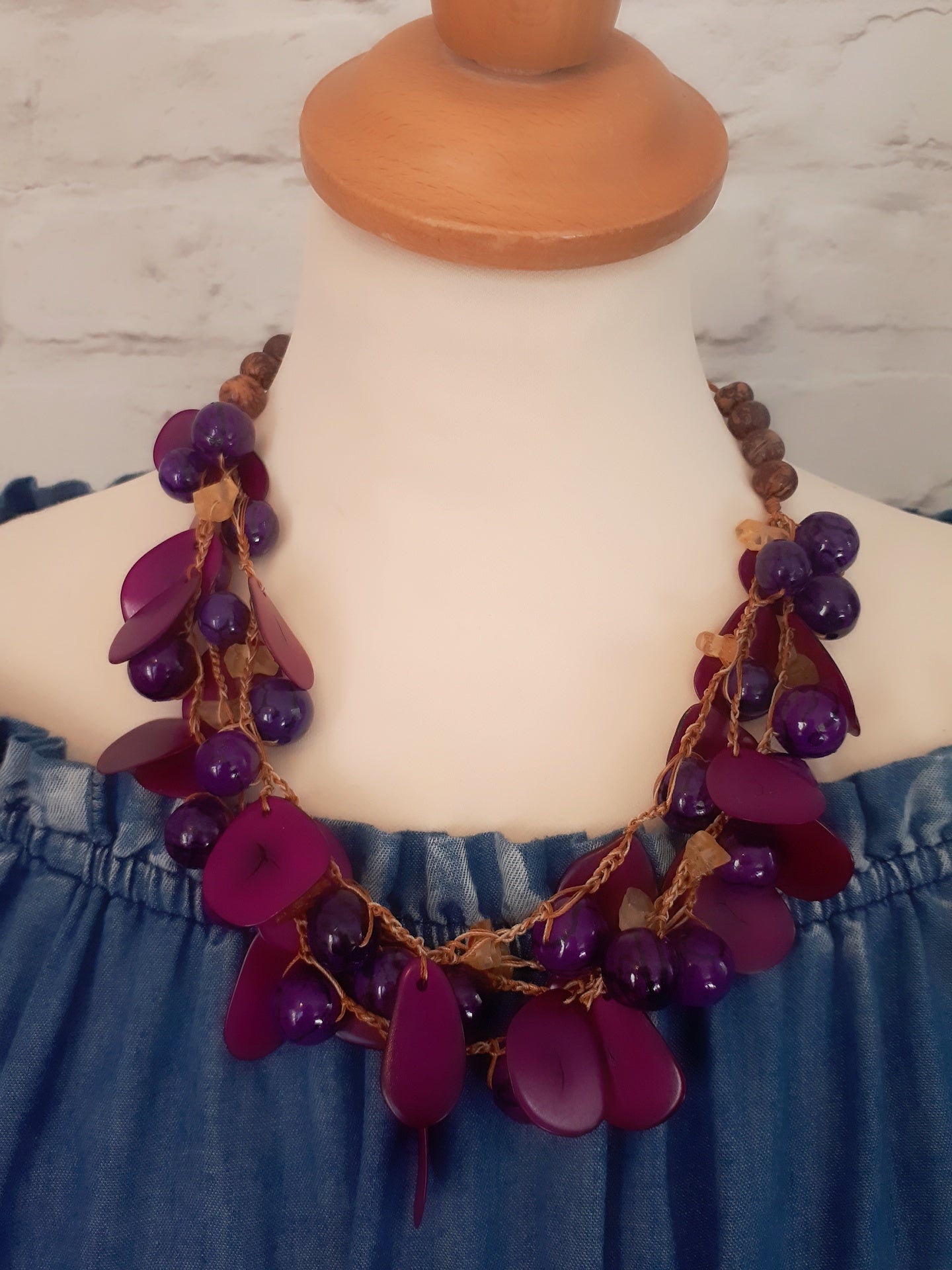 Violet Tagua Necklace