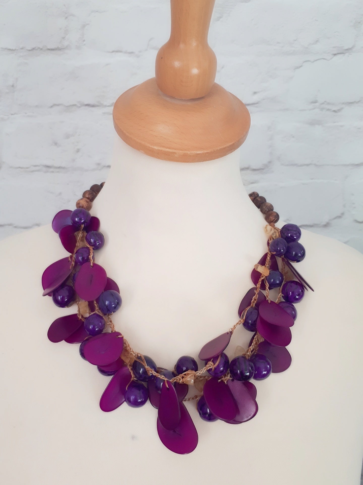 Violet Tagua Necklace