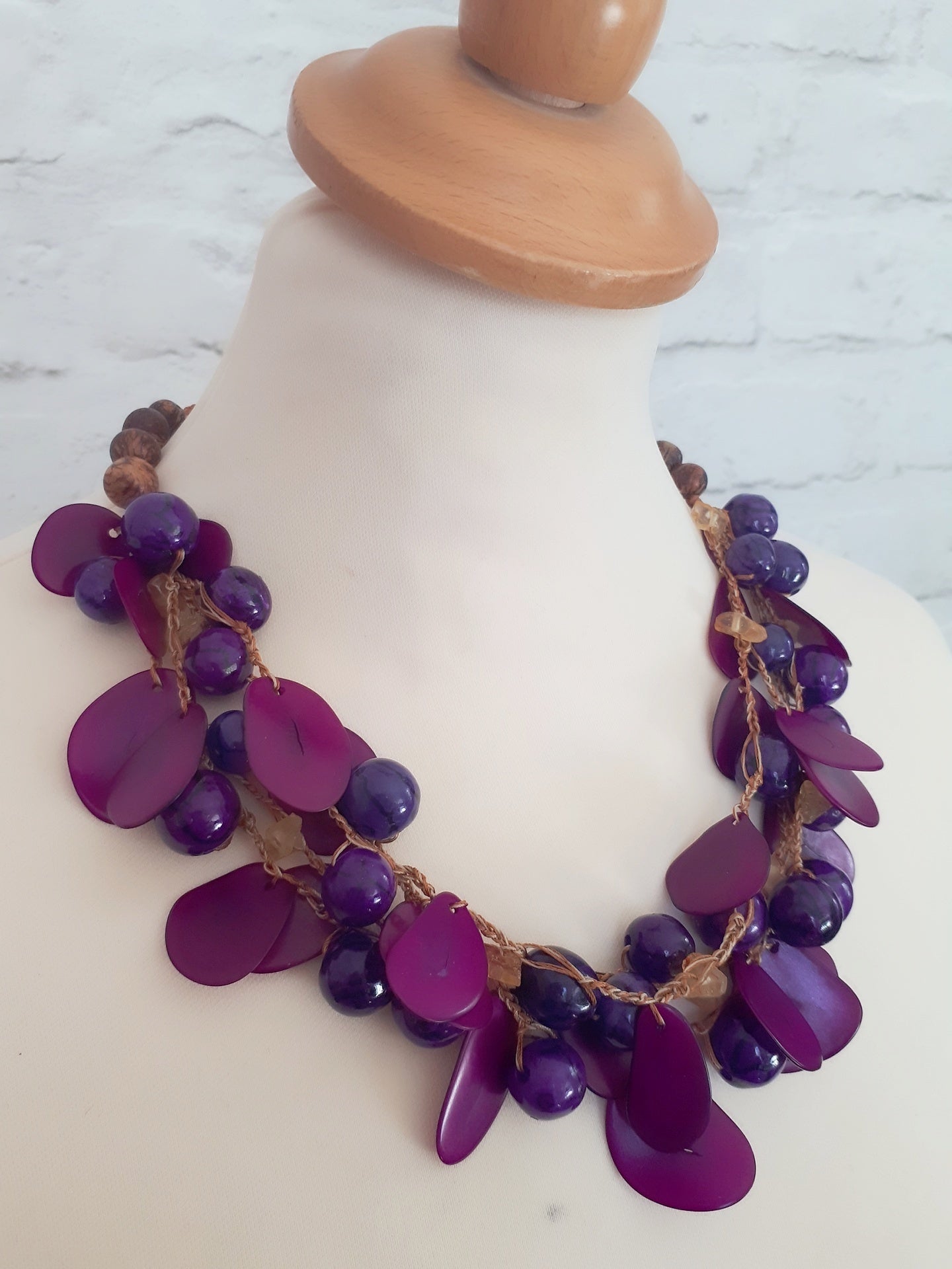 Violet Tagua Necklace