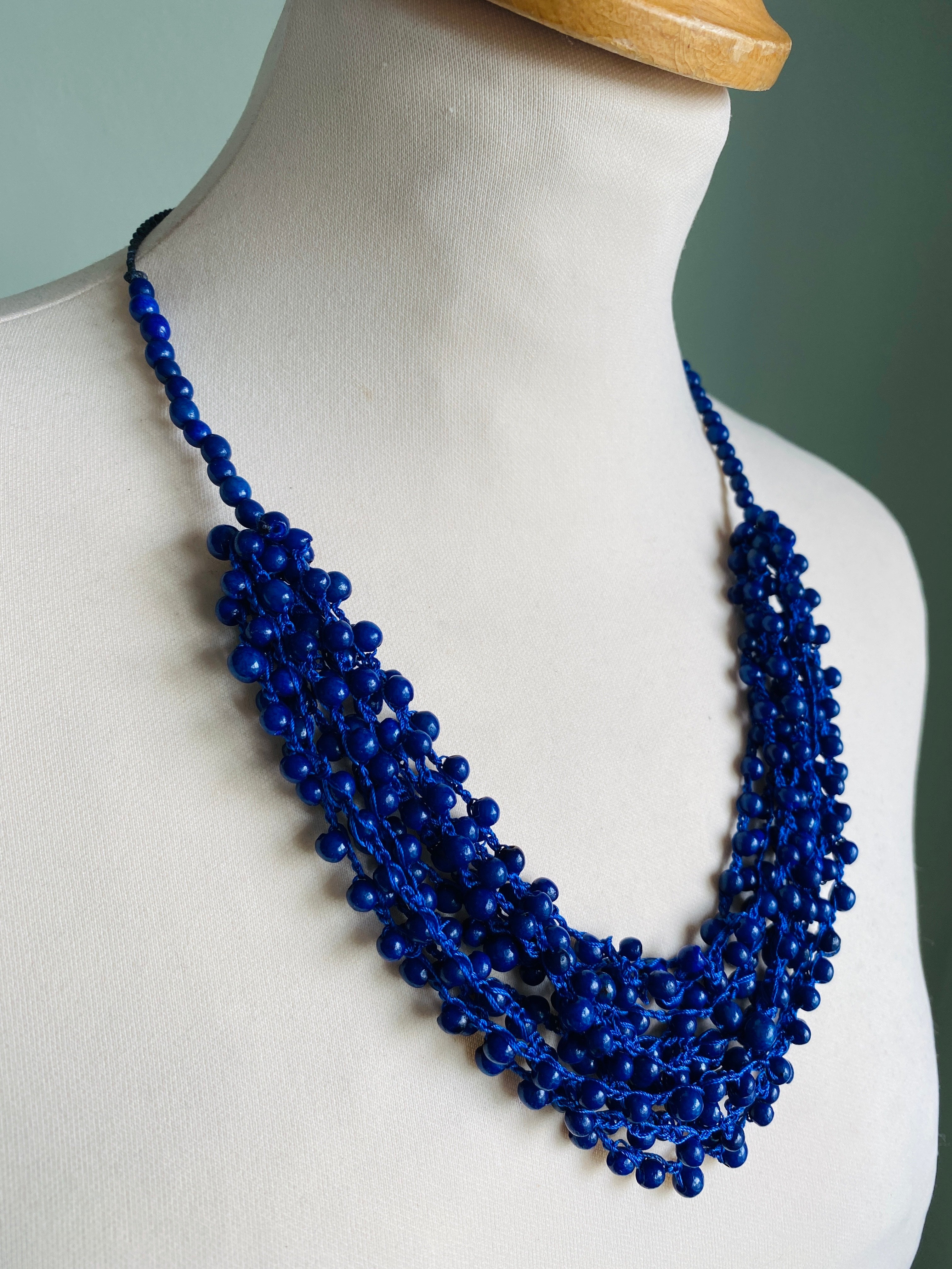 Royal Blue Chirilla Necklace Set