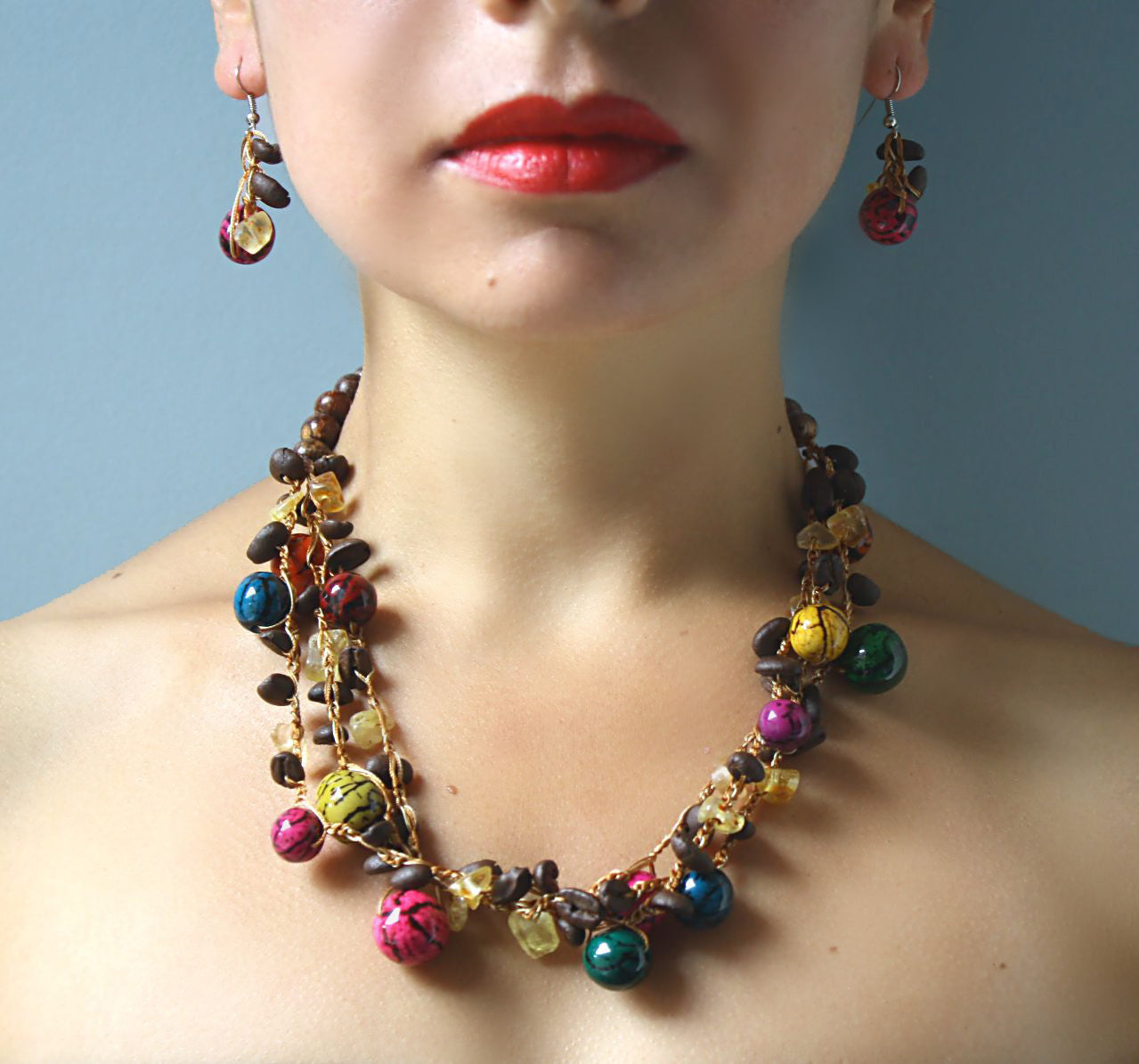 Multicolour Seeds Necklace